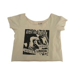 brandy melville off the shoulder graphic top